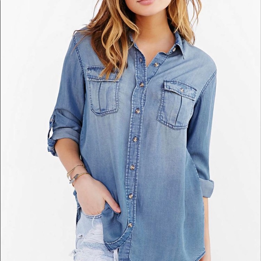BDG super soft denim button up
